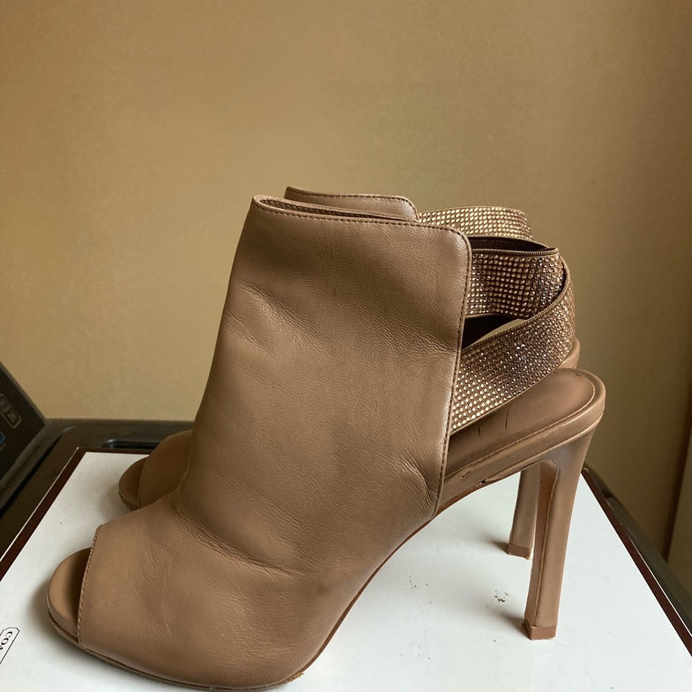 High quality leather shoes. Bought in Monaco.Crystals detailing.